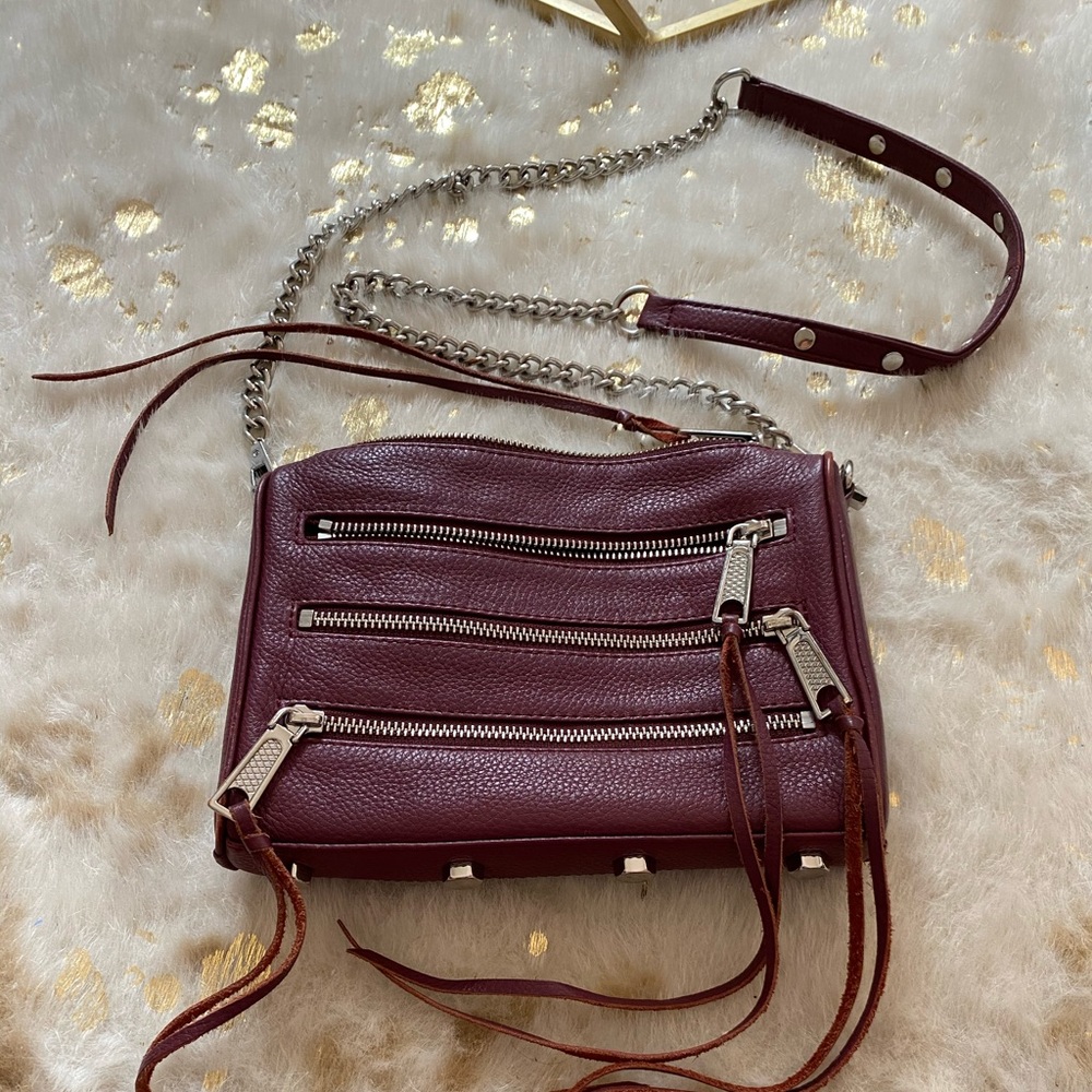 Rebecca Minkoff Moto 3 Zip Crossbody Bag, RED